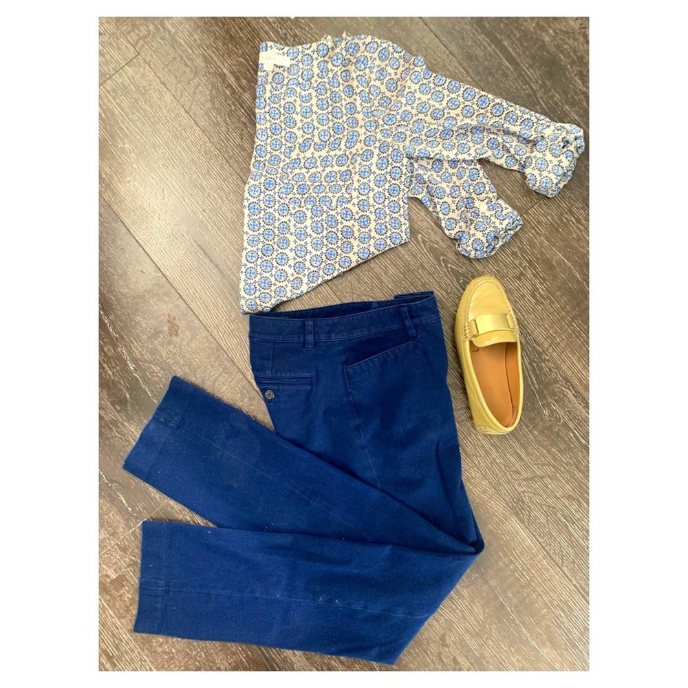 Lauren By Ralph Lauren Navy Straight-Leg Stretch Pants